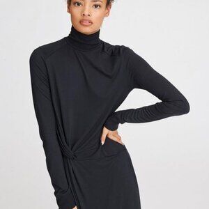 Rag & Bone Shawl Wrap Turtleneck Midi Dress